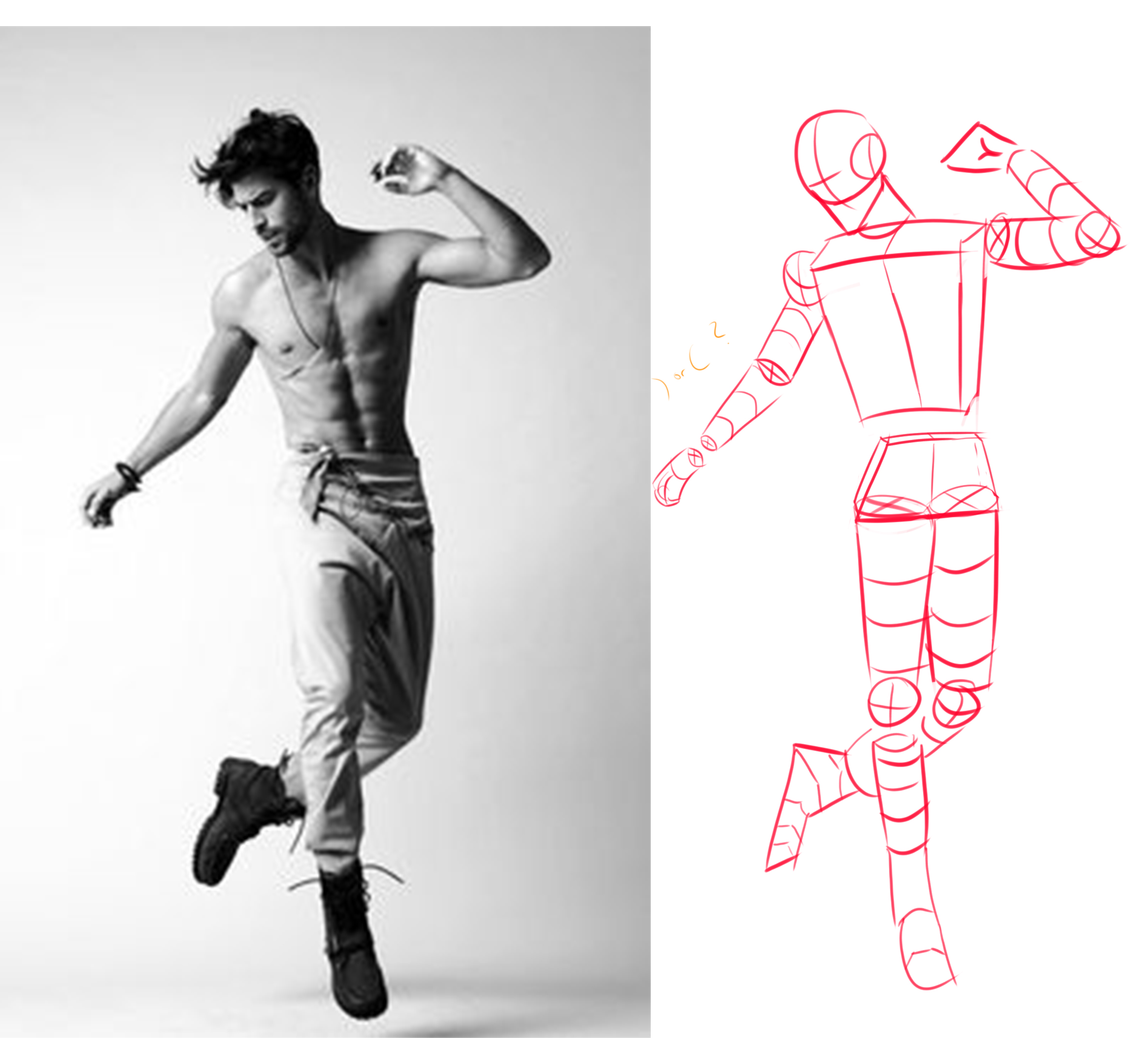 Proko - Feedback please: body-construction with boxes and cylinders