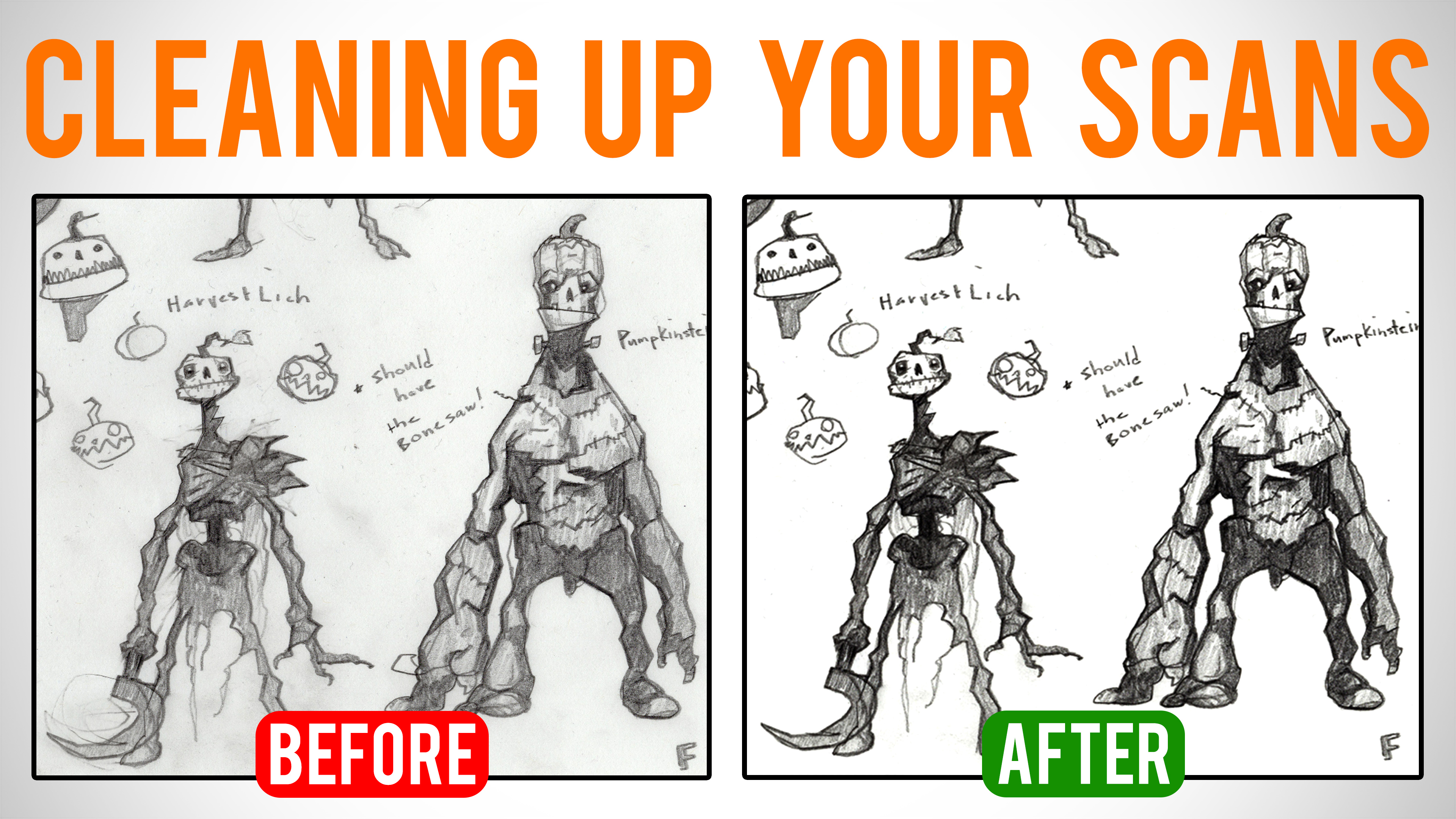 Proko Digitally Cleaning up Sketches